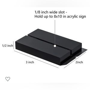 20 black acrylic table number holders